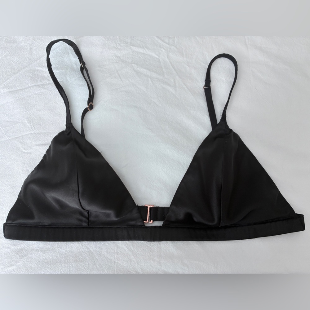 Victoria's Secret Black Satin Bralette size medium